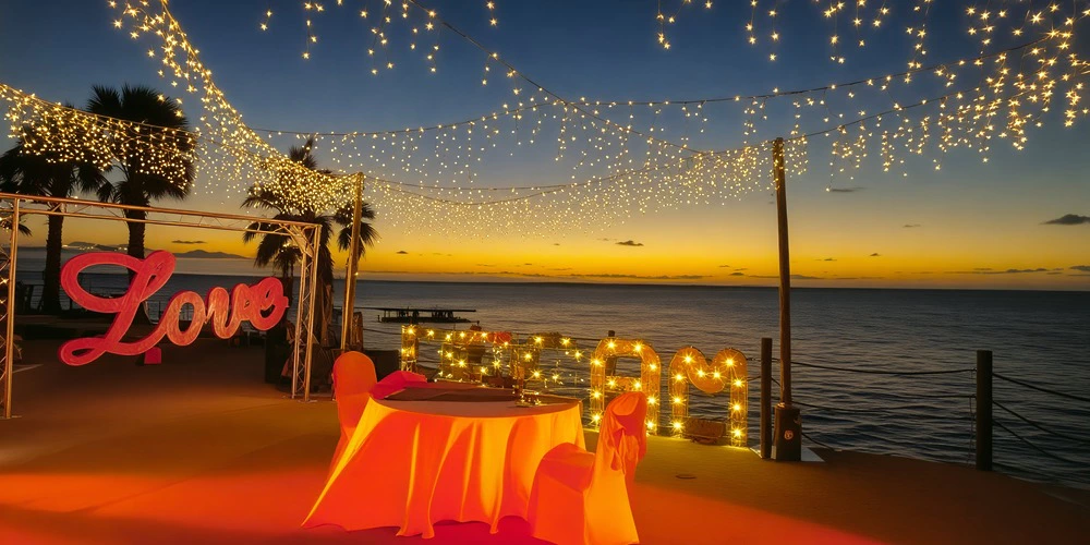 Oceanfront Plateau wedding venue with panoramic sea views at Dreams Curacao